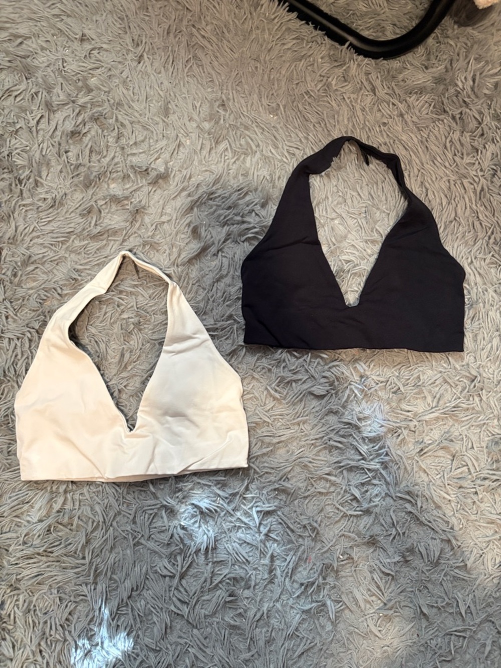Fp movement halter bras size small black and white